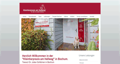 Desktop Screenshot of kleintierpraxis-am-hellweg.de